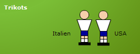 Trikots Italien vs. USA